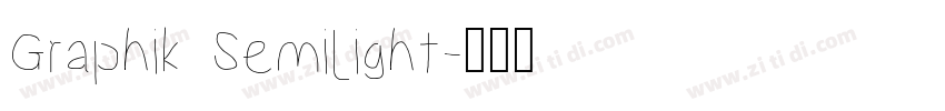 Graphik Semilight字体转换